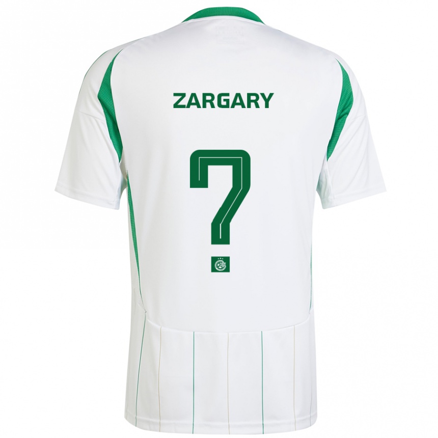 Férfi Labdarúgás Aviel Zargary #0 Fehér Zöld Idegenbeli Jersey 2024/25 Mez Póló Ing