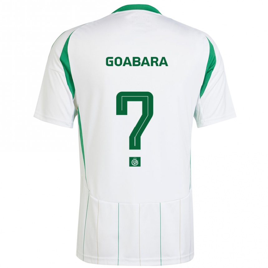 Férfi Labdarúgás Ibrahim Goabara #0 Fehér Zöld Idegenbeli Jersey 2024/25 Mez Póló Ing