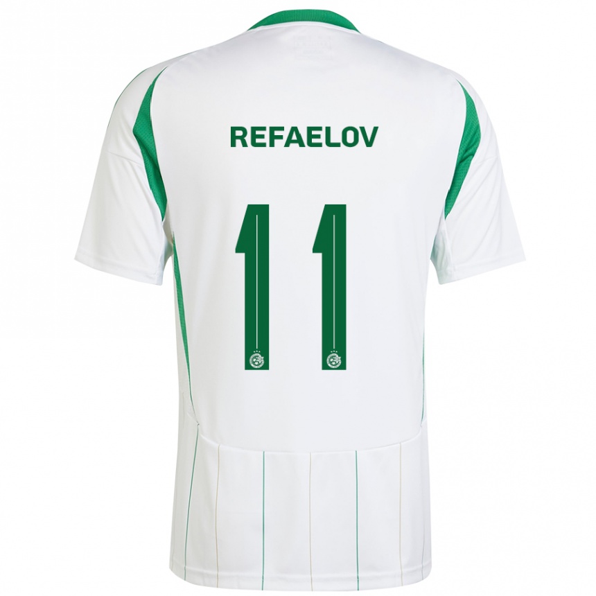 Férfi Labdarúgás Lior Refaelov #11 Fehér Zöld Idegenbeli Jersey 2024/25 Mez Póló Ing