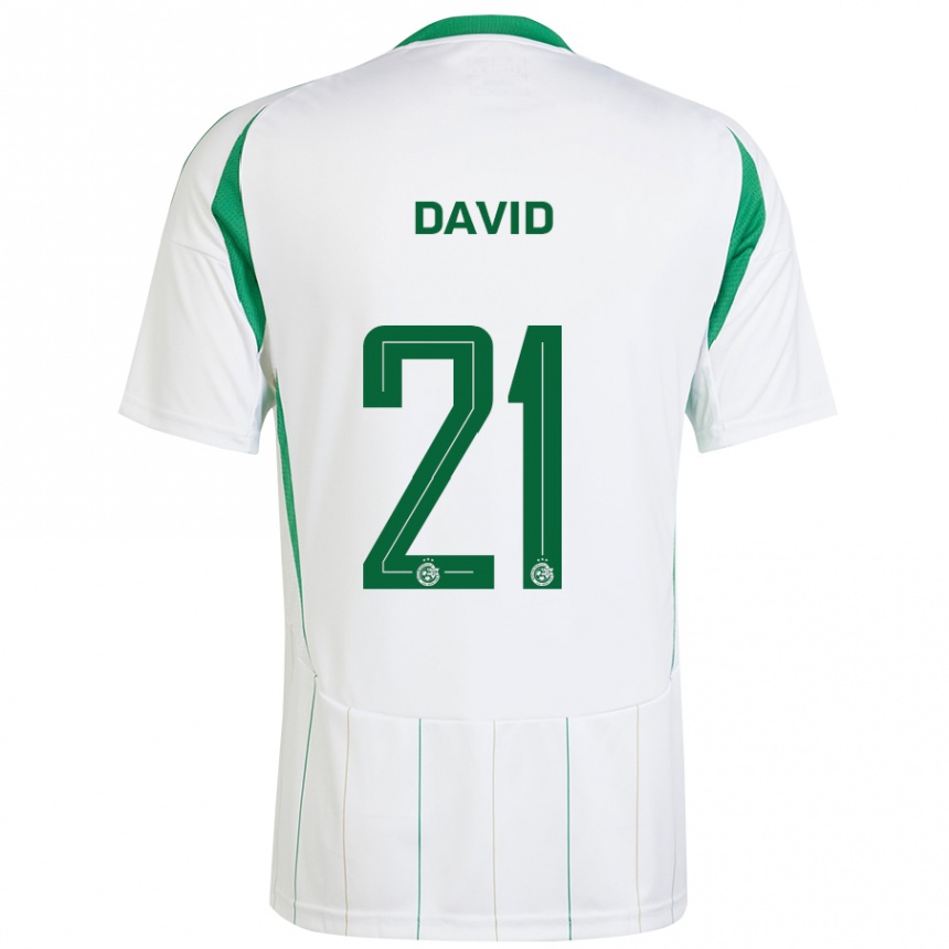 Férfi Labdarúgás Dean David #21 Fehér Zöld Idegenbeli Jersey 2024/25 Mez Póló Ing