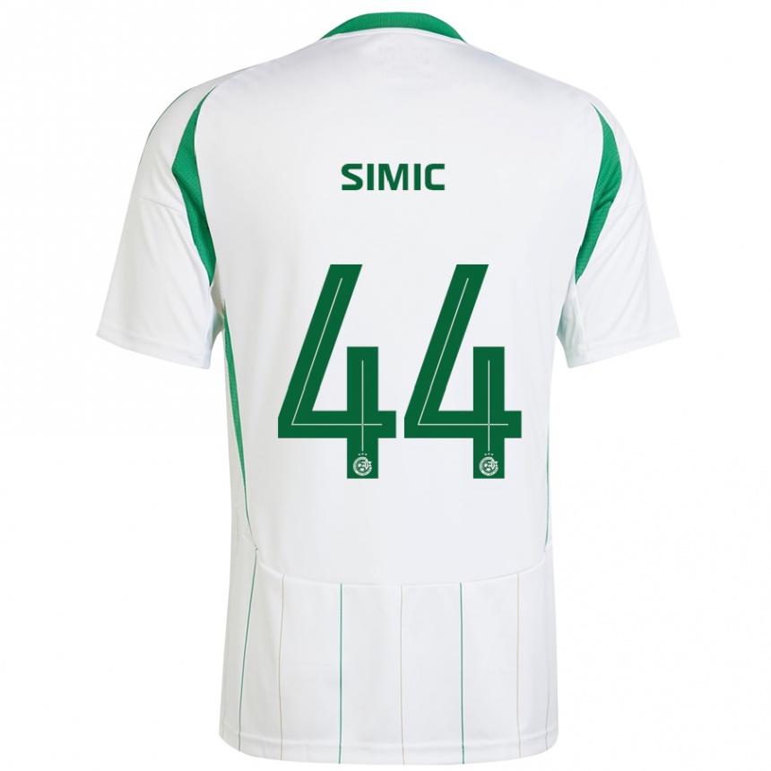 Férfi Labdarúgás Lorenco Simic #44 Fehér Zöld Idegenbeli Jersey 2024/25 Mez Póló Ing