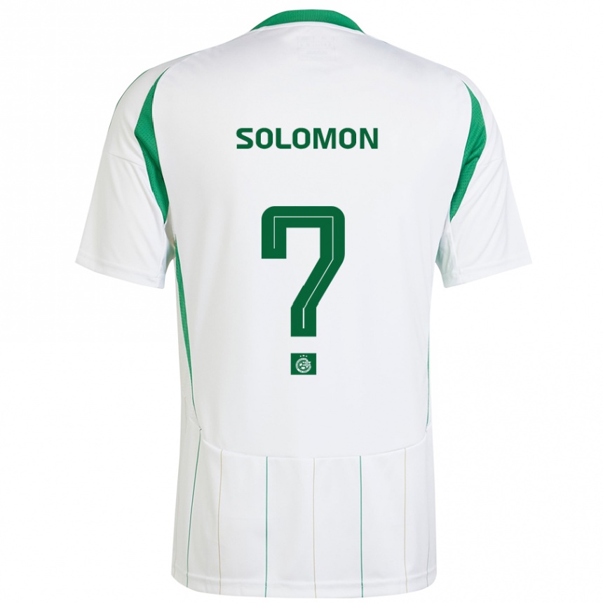 Férfi Labdarúgás Itay Solomon #0 Fehér Zöld Idegenbeli Jersey 2024/25 Mez Póló Ing