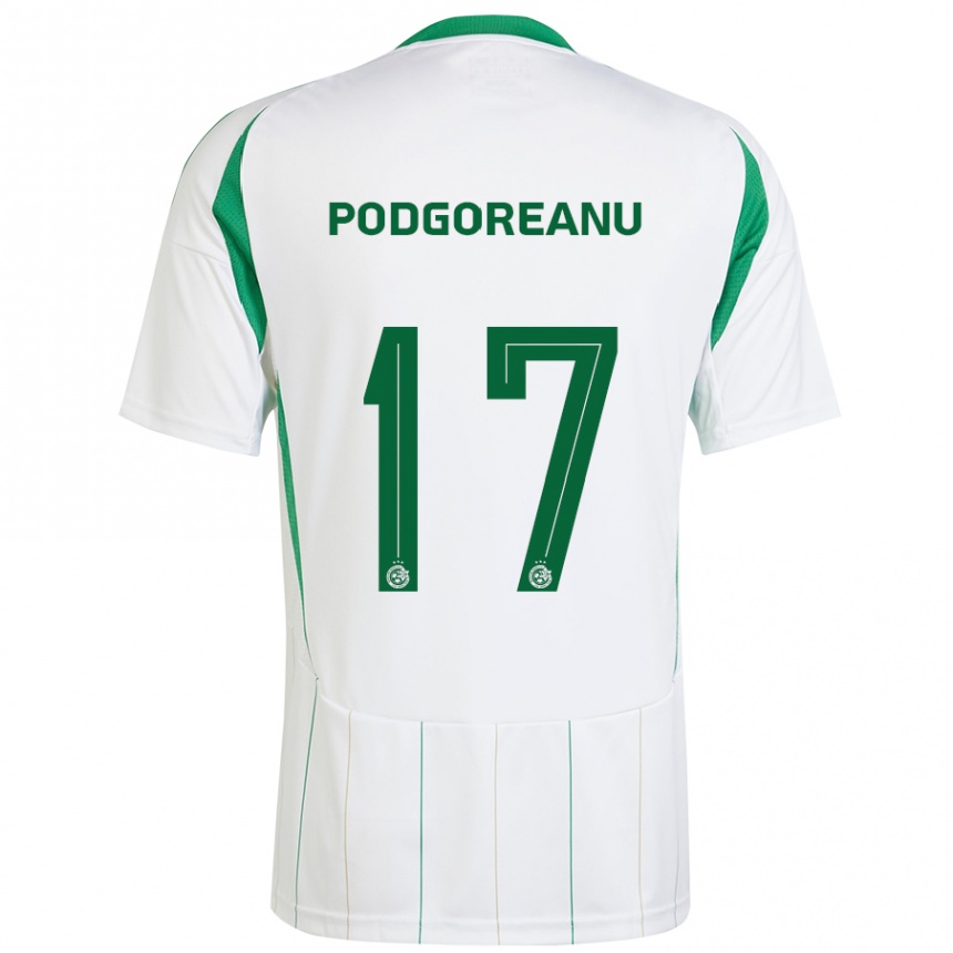 Férfi Labdarúgás Suf Podgoreanu #17 Fehér Zöld Idegenbeli Jersey 2024/25 Mez Póló Ing