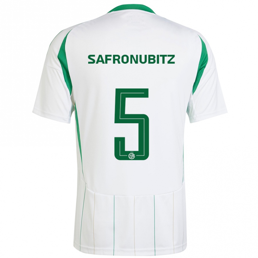 Férfi Labdarúgás Dan Safronubitz #5 Fehér Zöld Idegenbeli Jersey 2024/25 Mez Póló Ing