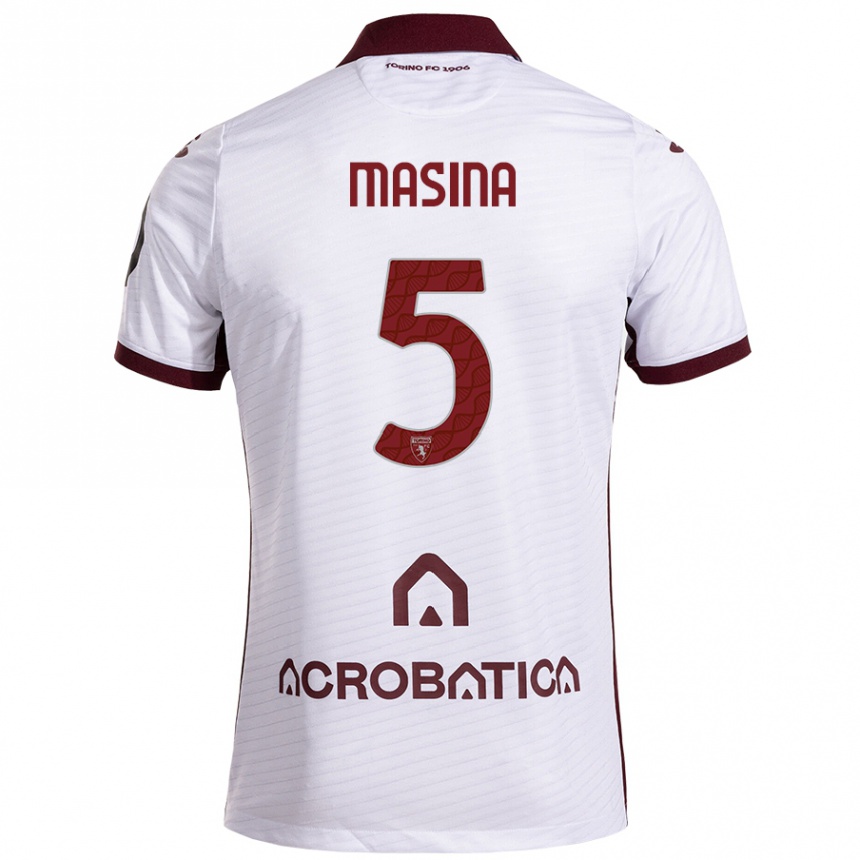 Férfi Labdarúgás Adam Masina #5 Fehér Barna Idegenbeli Jersey 2024/25 Mez Póló Ing