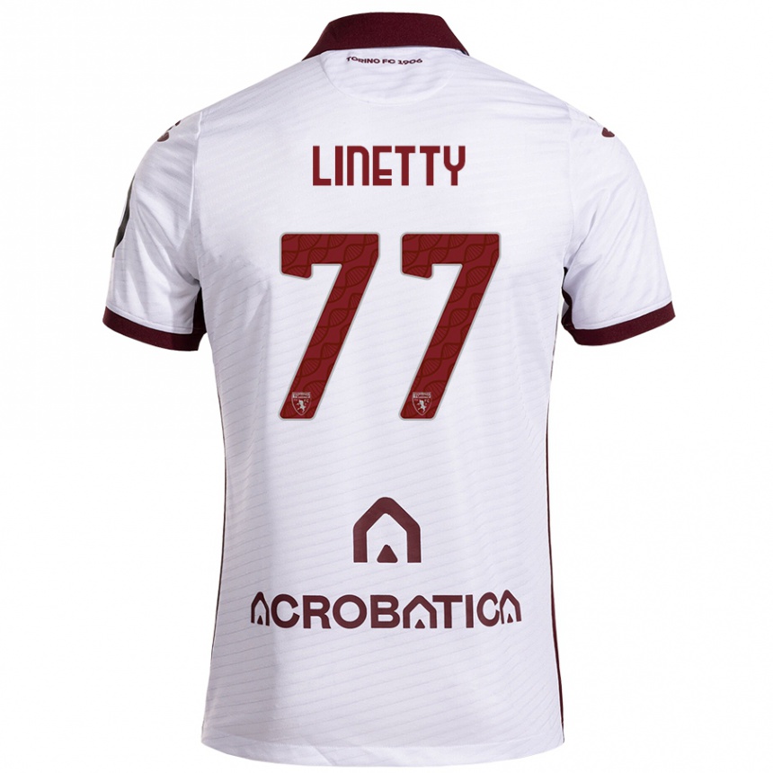 Férfi Labdarúgás Karol Linetty #77 Fehér Barna Idegenbeli Jersey 2024/25 Mez Póló Ing