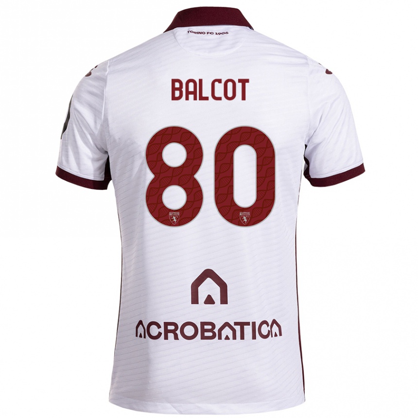 Férfi Labdarúgás Côme Bianay Balcot #80 Fehér Barna Idegenbeli Jersey 2024/25 Mez Póló Ing