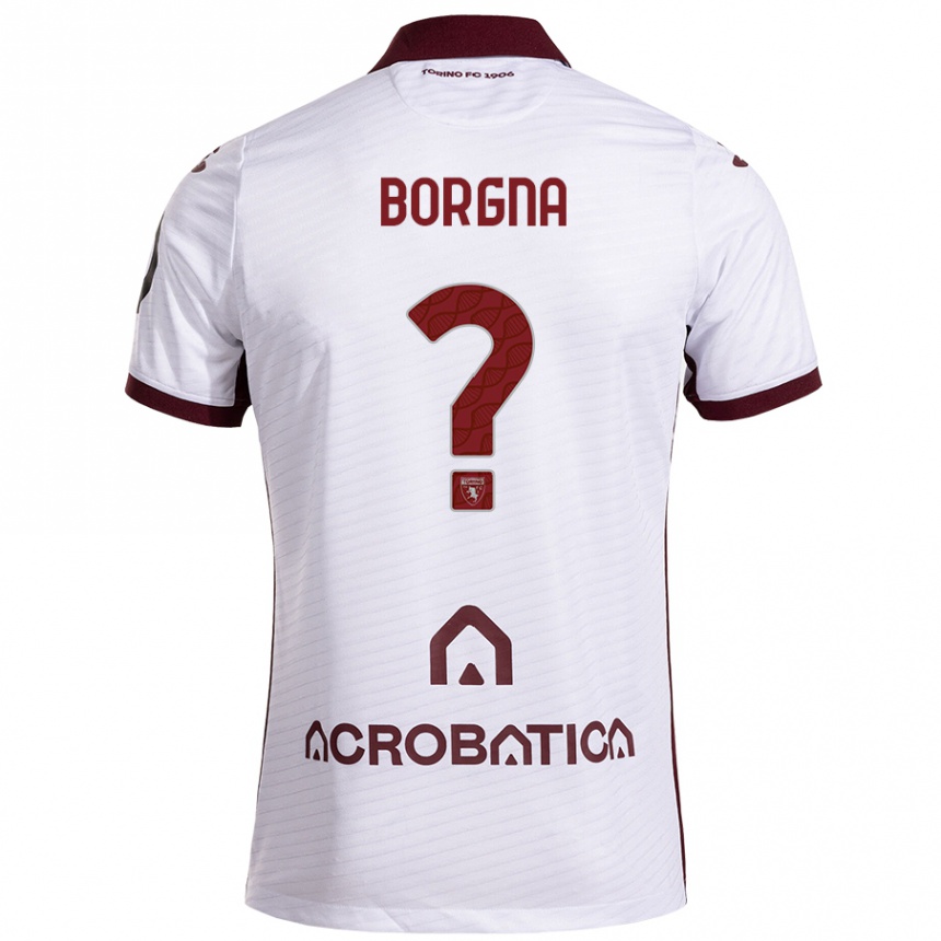 Férfi Labdarúgás Federico Borgna #0 Fehér Barna Idegenbeli Jersey 2024/25 Mez Póló Ing