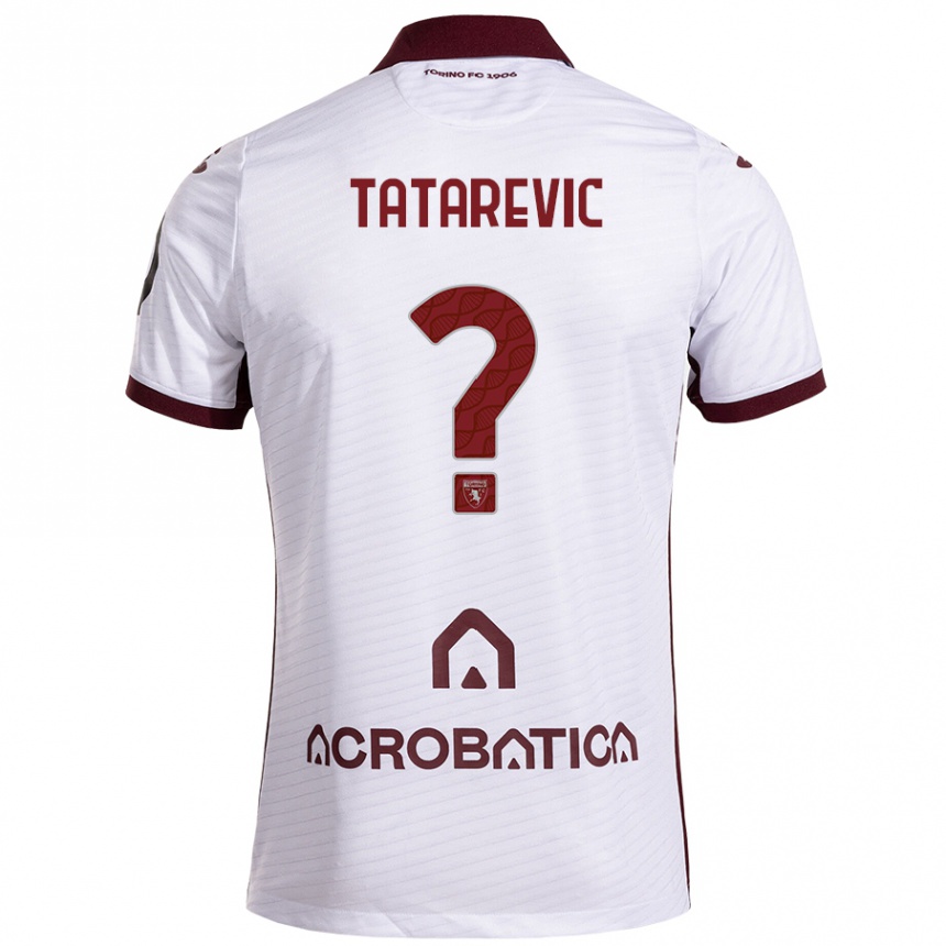 Férfi Labdarúgás Dino Tatarevic #0 Fehér Barna Idegenbeli Jersey 2024/25 Mez Póló Ing