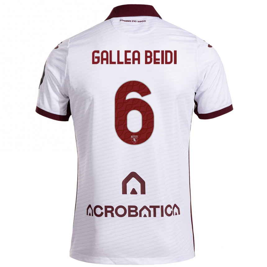 Férfi Labdarúgás Francesco Gallea Beidi #6 Fehér Barna Idegenbeli Jersey 2024/25 Mez Póló Ing