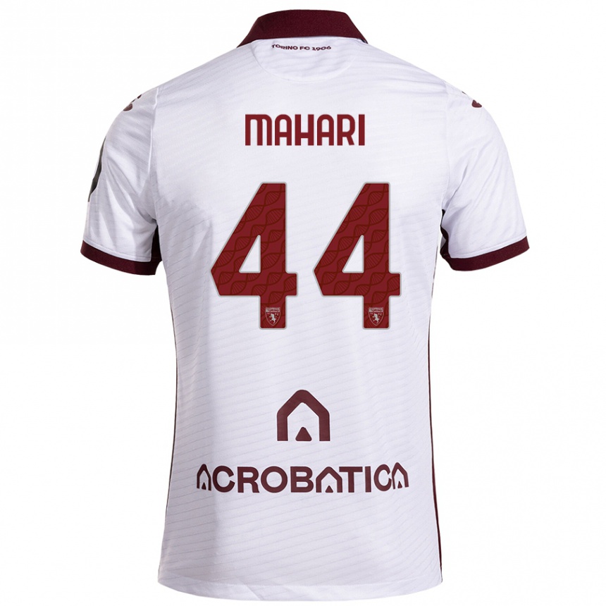 Férfi Labdarúgás Efdon Mahari #44 Fehér Barna Idegenbeli Jersey 2024/25 Mez Póló Ing