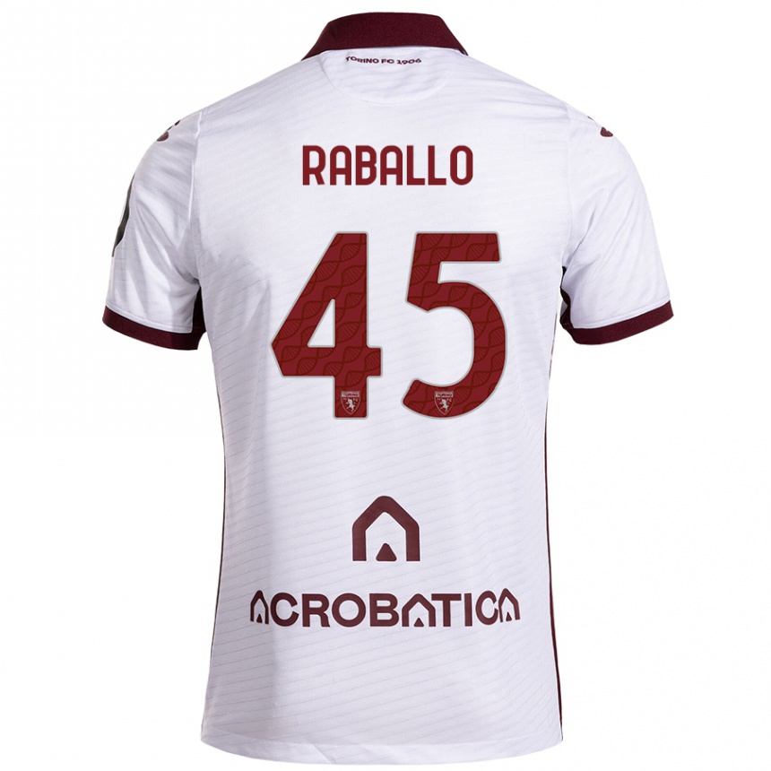 Férfi Labdarúgás Alessio Raballo #45 Fehér Barna Idegenbeli Jersey 2024/25 Mez Póló Ing