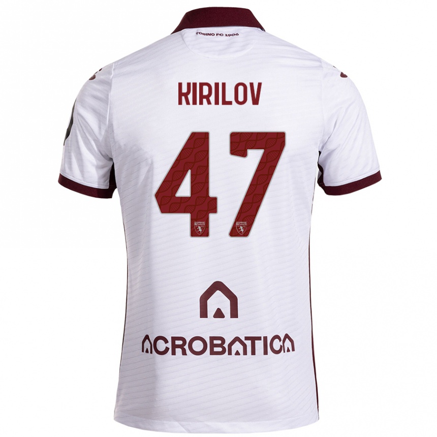 Férfi Labdarúgás Martin Kirilov #47 Fehér Barna Idegenbeli Jersey 2024/25 Mez Póló Ing