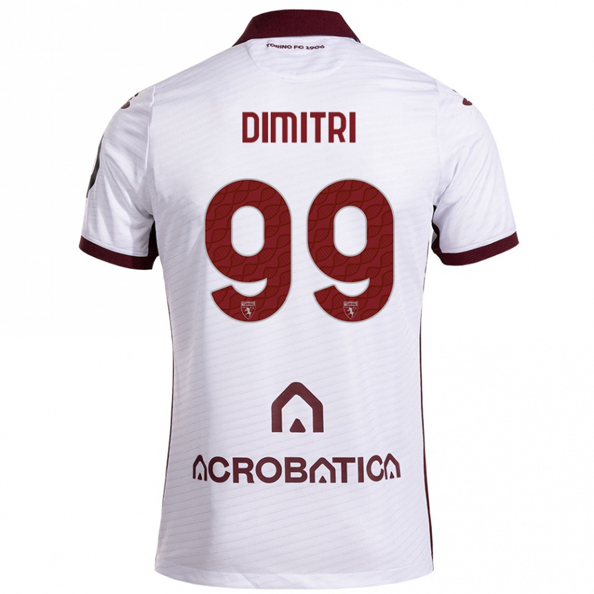 Férfi Labdarúgás Matteo Dimitri #99 Fehér Barna Idegenbeli Jersey 2024/25 Mez Póló Ing