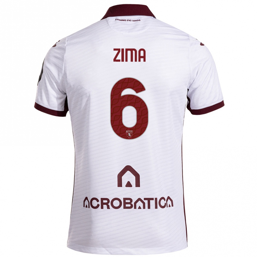 Férfi Labdarúgás David Zima #6 Fehér Barna Idegenbeli Jersey 2024/25 Mez Póló Ing