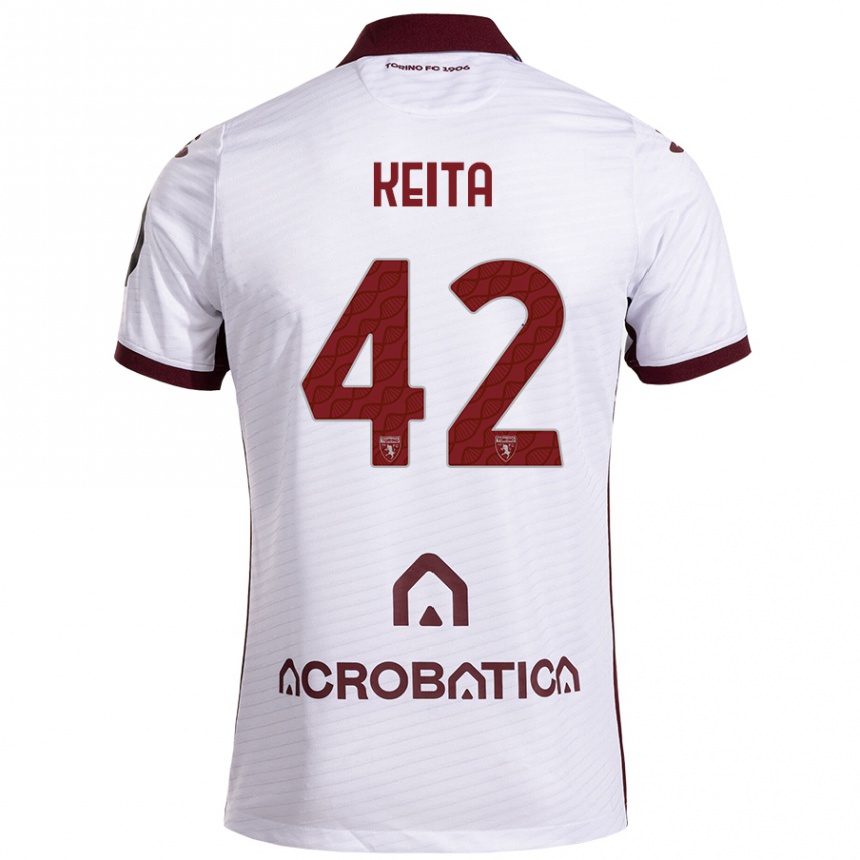 Férfi Labdarúgás Karamoko Keita #42 Fehér Barna Idegenbeli Jersey 2024/25 Mez Póló Ing