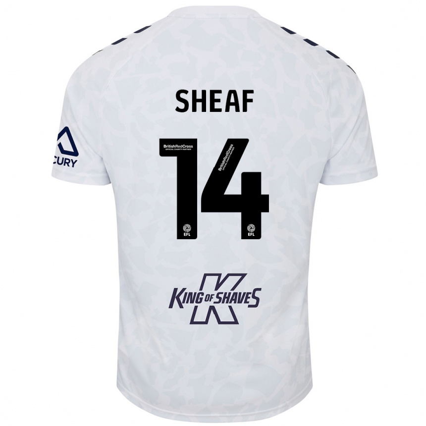 Férfi Labdarúgás Ben Sheaf #14 Fehér Idegenbeli Jersey 2024/25 Mez Póló Ing