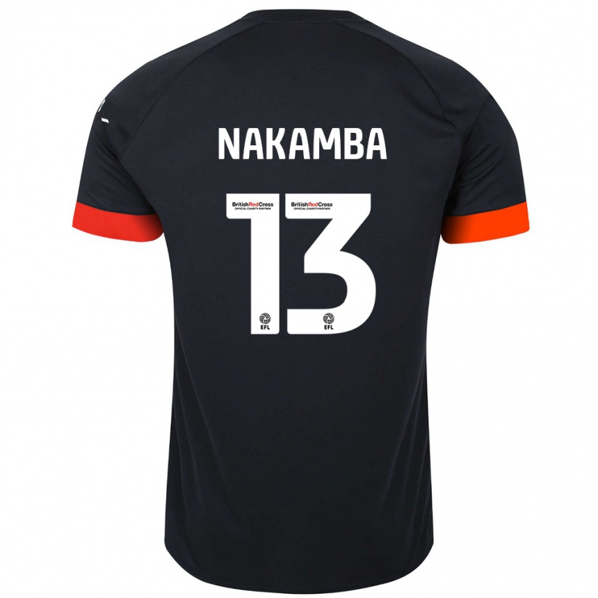 Férfi Labdarúgás Marvelous Nakamba #13 Fekete Narancs Idegenbeli Jersey 2024/25 Mez Póló Ing