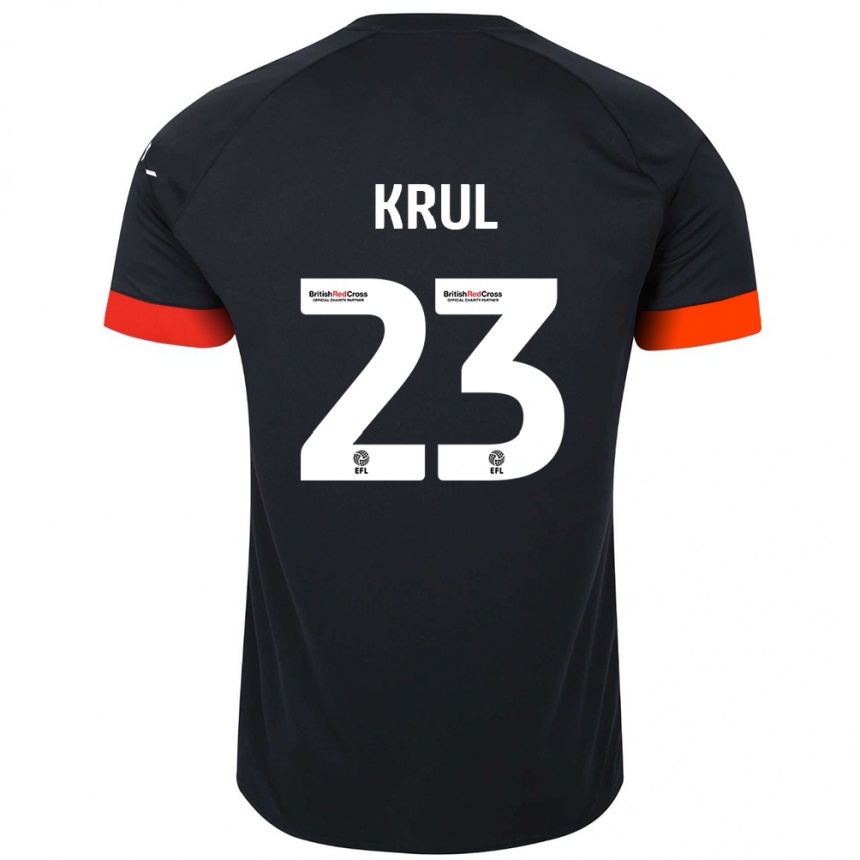 Férfi Labdarúgás Tim Krul #23 Fekete Narancs Idegenbeli Jersey 2024/25 Mez Póló Ing