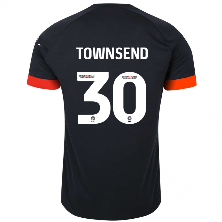 Férfi Labdarúgás Andros Townsend #30 Fekete Narancs Idegenbeli Jersey 2024/25 Mez Póló Ing