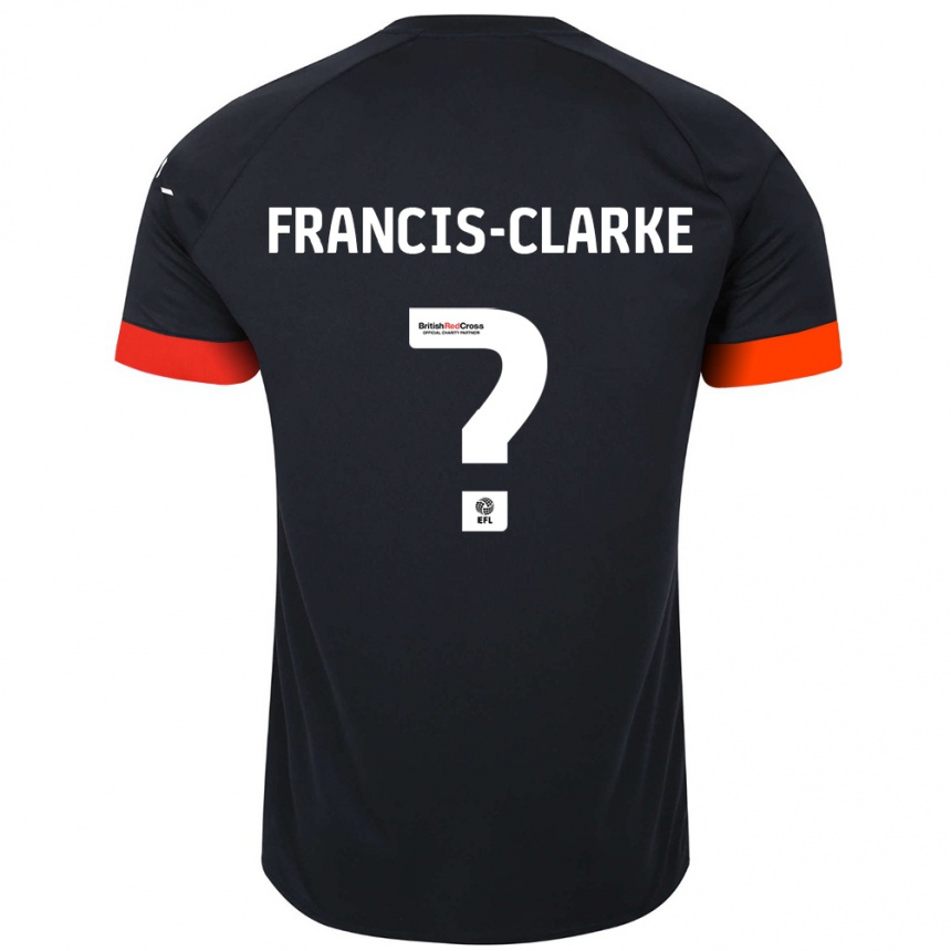 Férfi Labdarúgás Aidan Francis-Clarke #0 Fekete Narancs Idegenbeli Jersey 2024/25 Mez Póló Ing