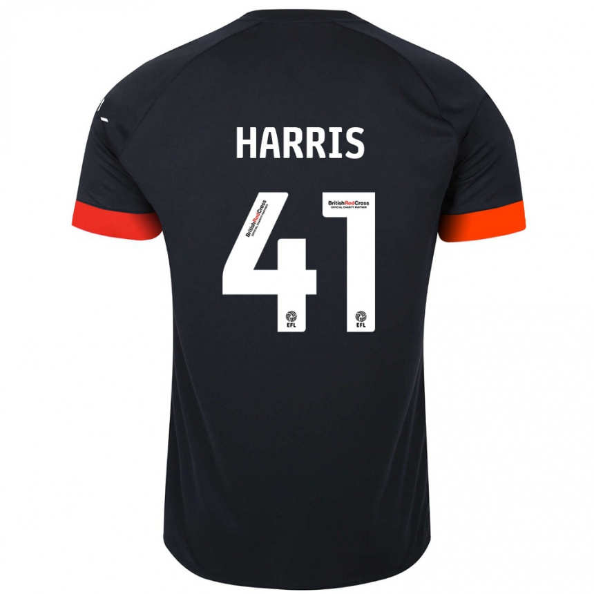 Férfi Labdarúgás Taylan Harris #41 Fekete Narancs Idegenbeli Jersey 2024/25 Mez Póló Ing