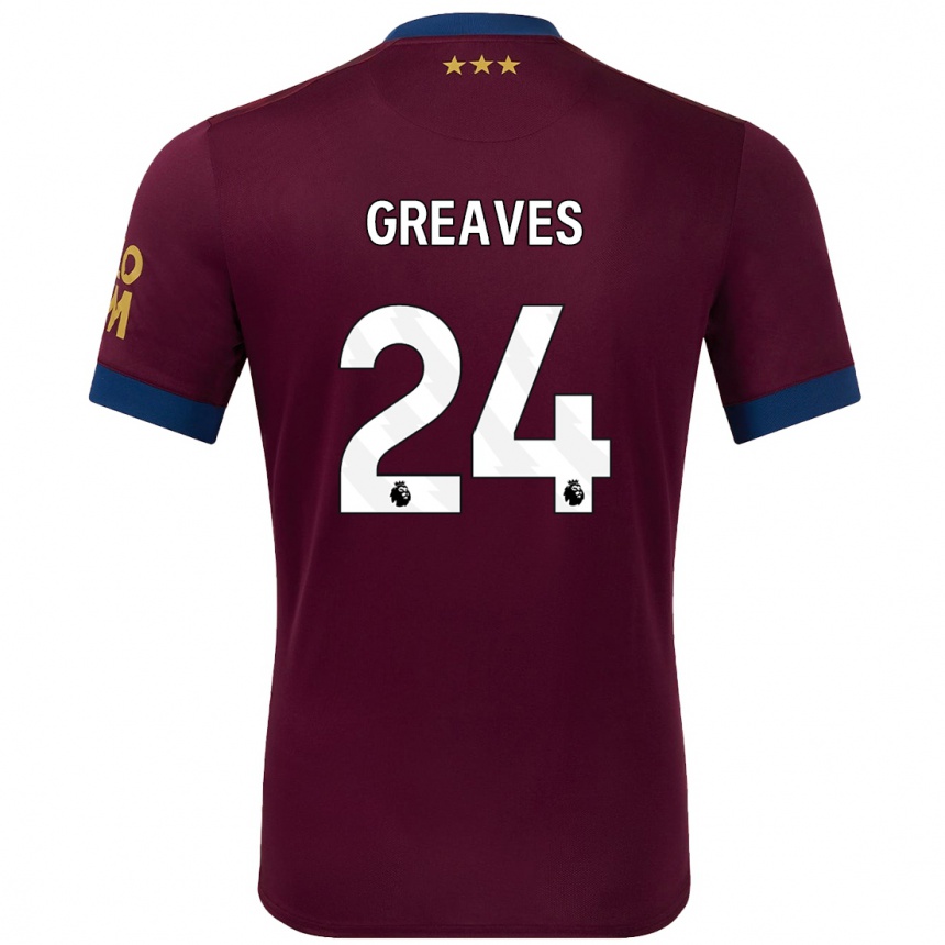 Férfi Labdarúgás Jacob Greaves #24 Barna Idegenbeli Jersey 2024/25 Mez Póló Ing