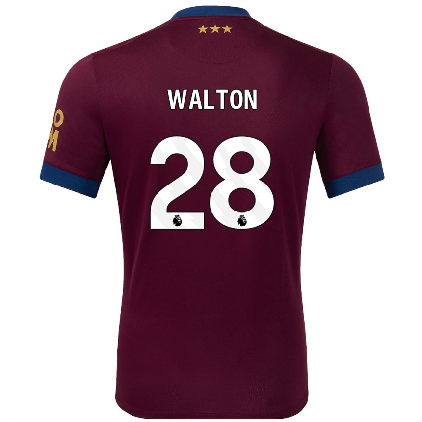 Férfi Labdarúgás Christian Walton #28 Barna Idegenbeli Jersey 2024/25 Mez Póló Ing