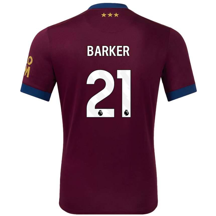 Férfi Labdarúgás Maisy Barker #21 Barna Idegenbeli Jersey 2024/25 Mez Póló Ing