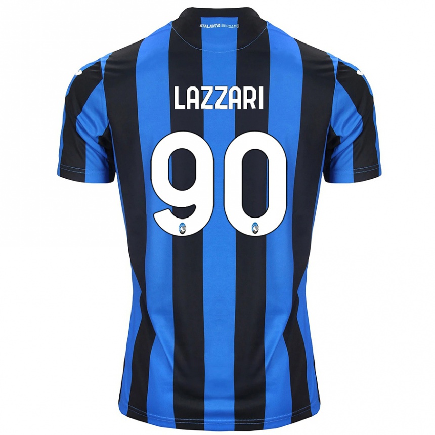 Női Labdarúgás Ilaria Lazzari #90 Kék Fekete Hazai Jersey 2024/25 Mez Póló Ing