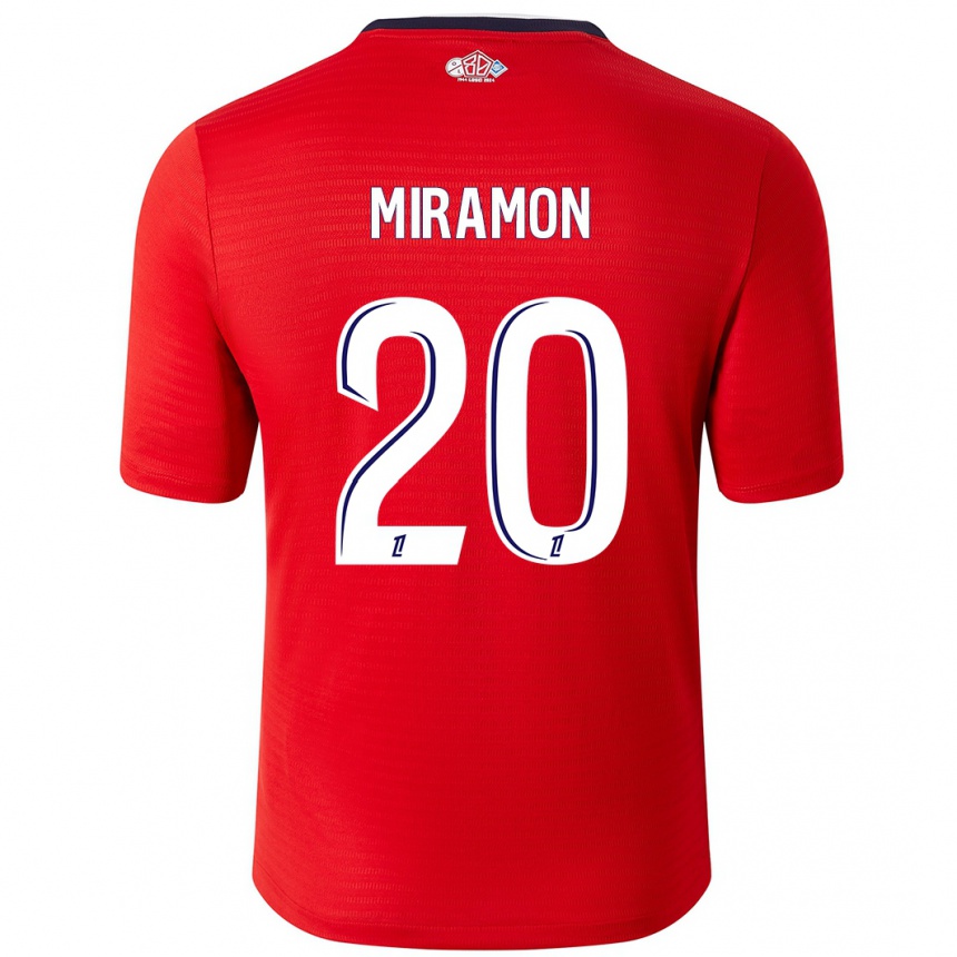 Női Labdarúgás Ignacio Miramón #20 Piros Fehér Hazai Jersey 2024/25 Mez Póló Ing