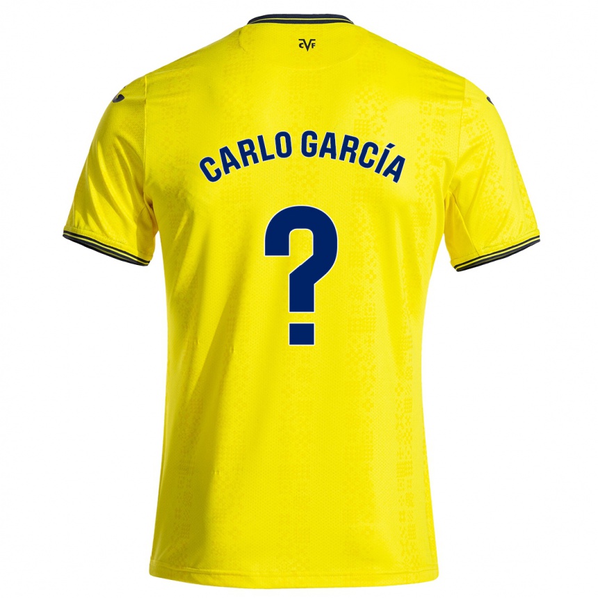 Női Labdarúgás Carlo García #0 Sárga Fekete Hazai Jersey 2024/25 Mez Póló Ing