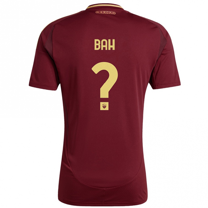 Női Labdarúgás Muhammed Bah #0 Vörös Barna Arany Hazai Jersey 2024/25 Mez Póló Ing