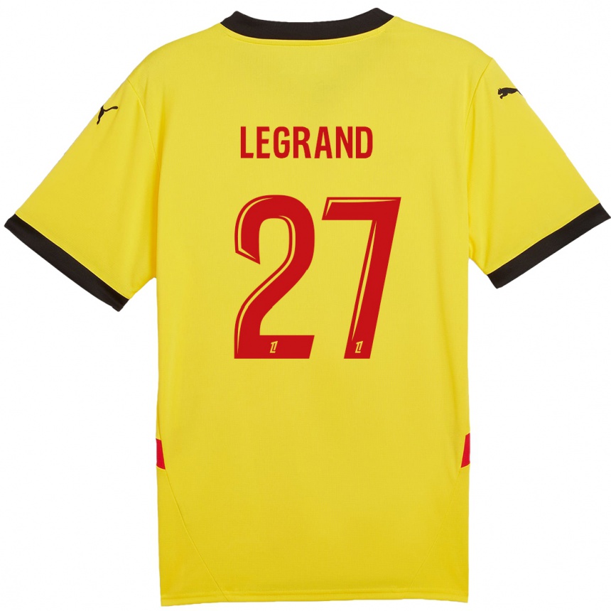 Női Labdarúgás Bérénice Legrand #27 Sárga Piros Hazai Jersey 2024/25 Mez Póló Ing