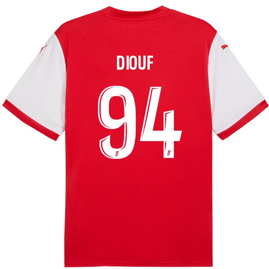 Női Labdarúgás Yehvann Diouf #94 Piros Fehér Hazai Jersey 2024/25 Mez Póló Ing