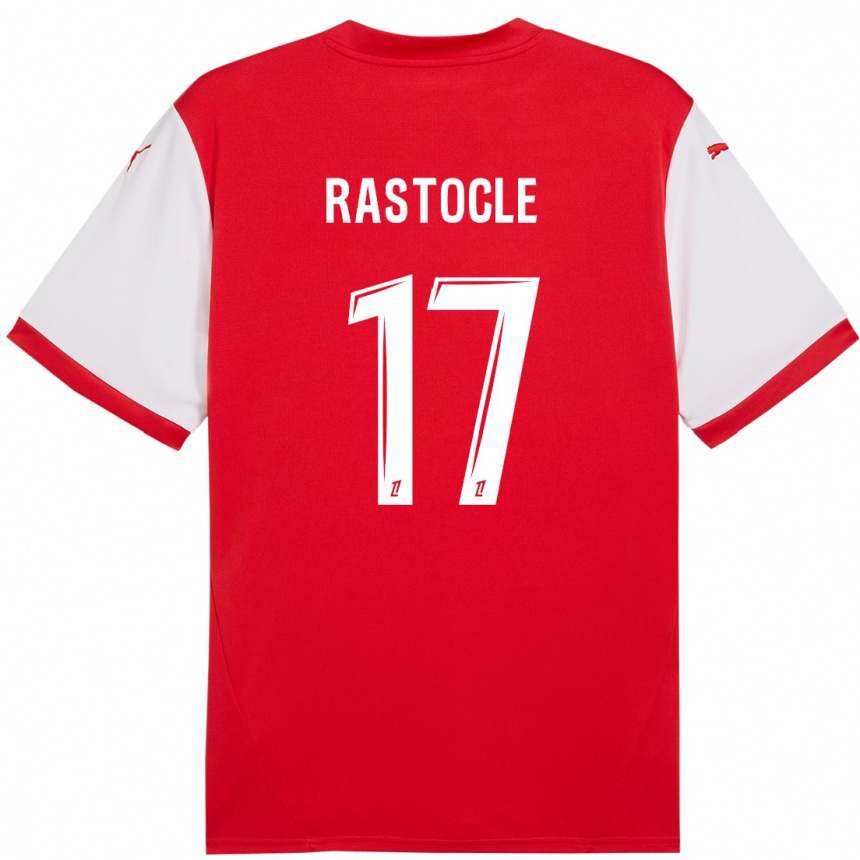 Női Labdarúgás Jade Rastocle #17 Piros Fehér Hazai Jersey 2024/25 Mez Póló Ing