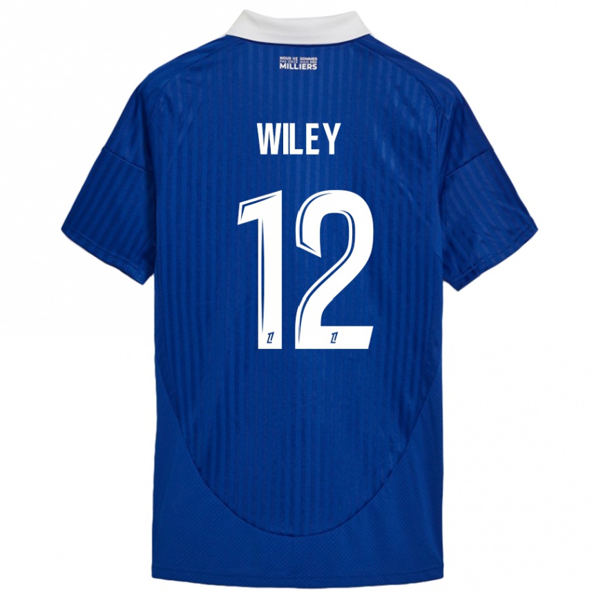 Női Labdarúgás Caleb Wiley #12 Kék Fehér Hazai Jersey 2024/25 Mez Póló Ing