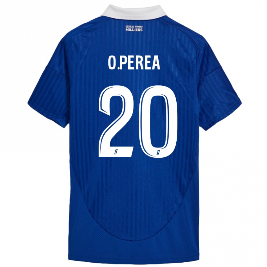 Női Labdarúgás Óscar Perea #20 Kék Fehér Hazai Jersey 2024/25 Mez Póló Ing