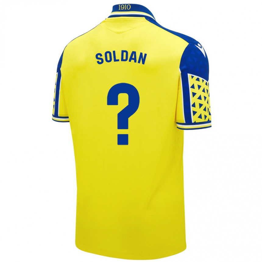 Női Labdarúgás Iván Soldán #0 Sárga Kék Hazai Jersey 2024/25 Mez Póló Ing