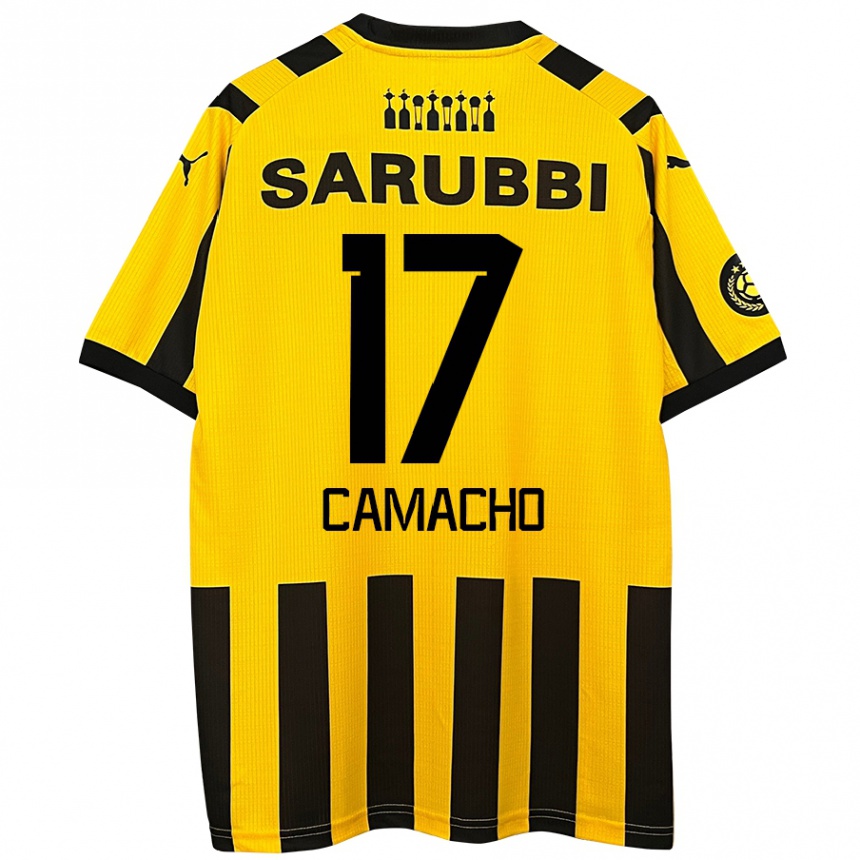 Női Labdarúgás Sebastián Camacho #17 Sárga Fekete Hazai Jersey 2024/25 Mez Póló Ing