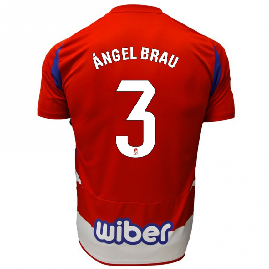 Női Labdarúgás Miguel Ángel Brau #3 Piros Fehér Kék Hazai Jersey 2024/25 Mez Póló Ing