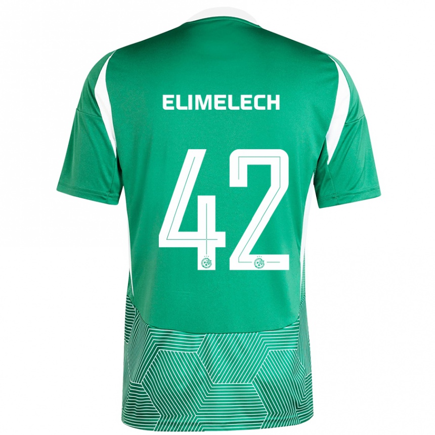 Női Labdarúgás Roey Elimelech #42 Zöld Fehér Hazai Jersey 2024/25 Mez Póló Ing