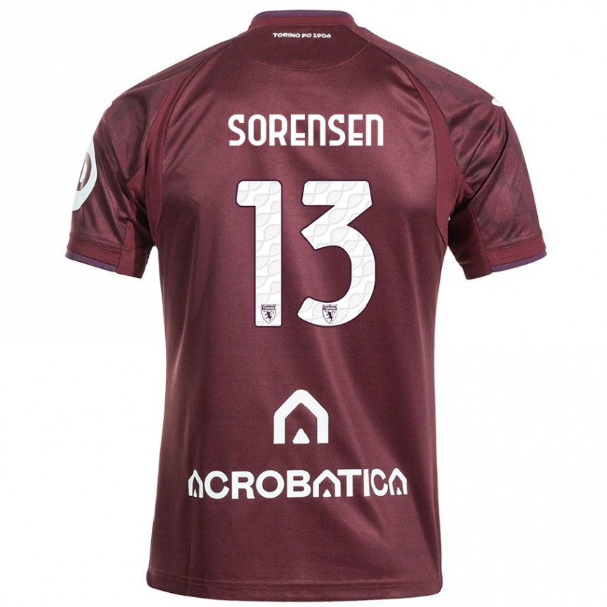 Női Labdarúgás Ben Sørensen #13 Barna Fehér Hazai Jersey 2024/25 Mez Póló Ing