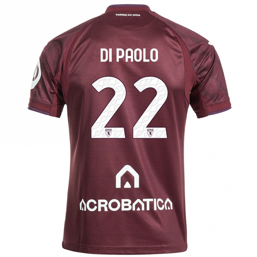 Női Labdarúgás Sebastiano Di Paolo #22 Barna Fehér Hazai Jersey 2024/25 Mez Póló Ing