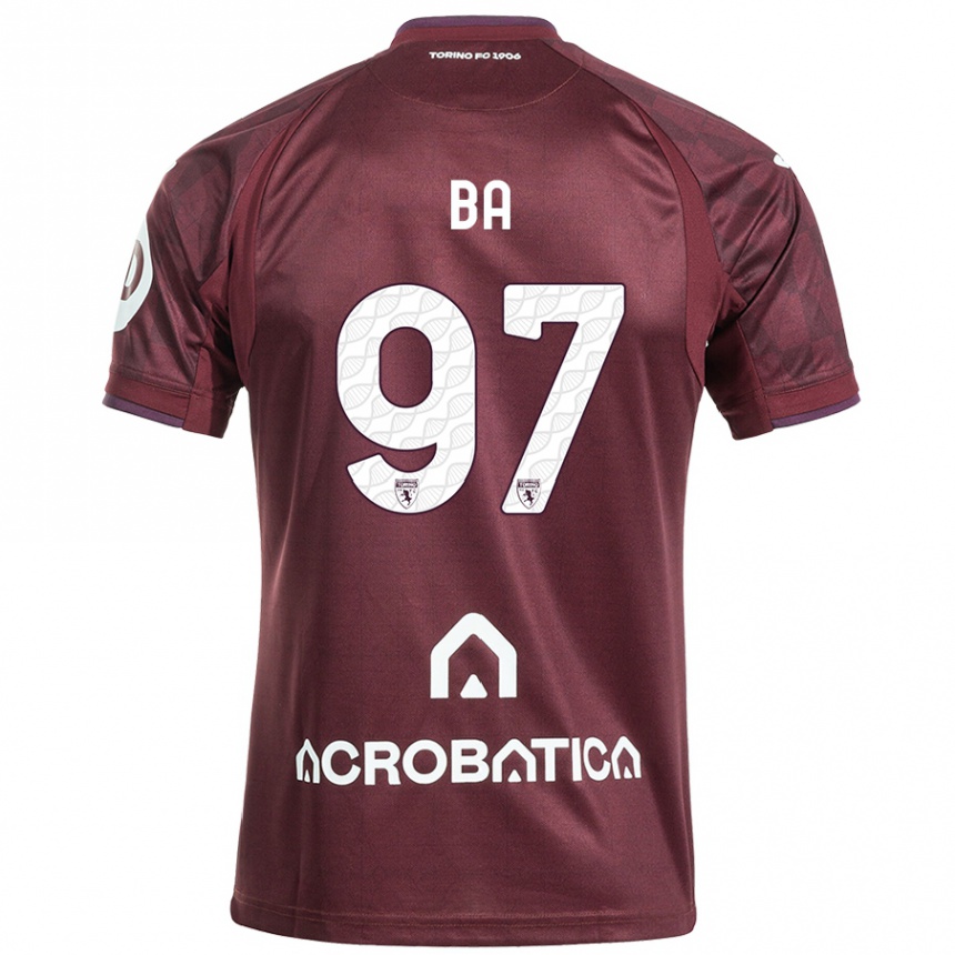 Női Labdarúgás El-Hadji Ba #97 Barna Fehér Hazai Jersey 2024/25 Mez Póló Ing