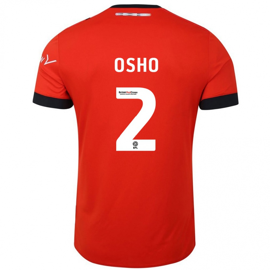 Női Labdarúgás Gabriel Osho #2 Narancssárga Fekete Hazai Jersey 2024/25 Mez Póló Ing