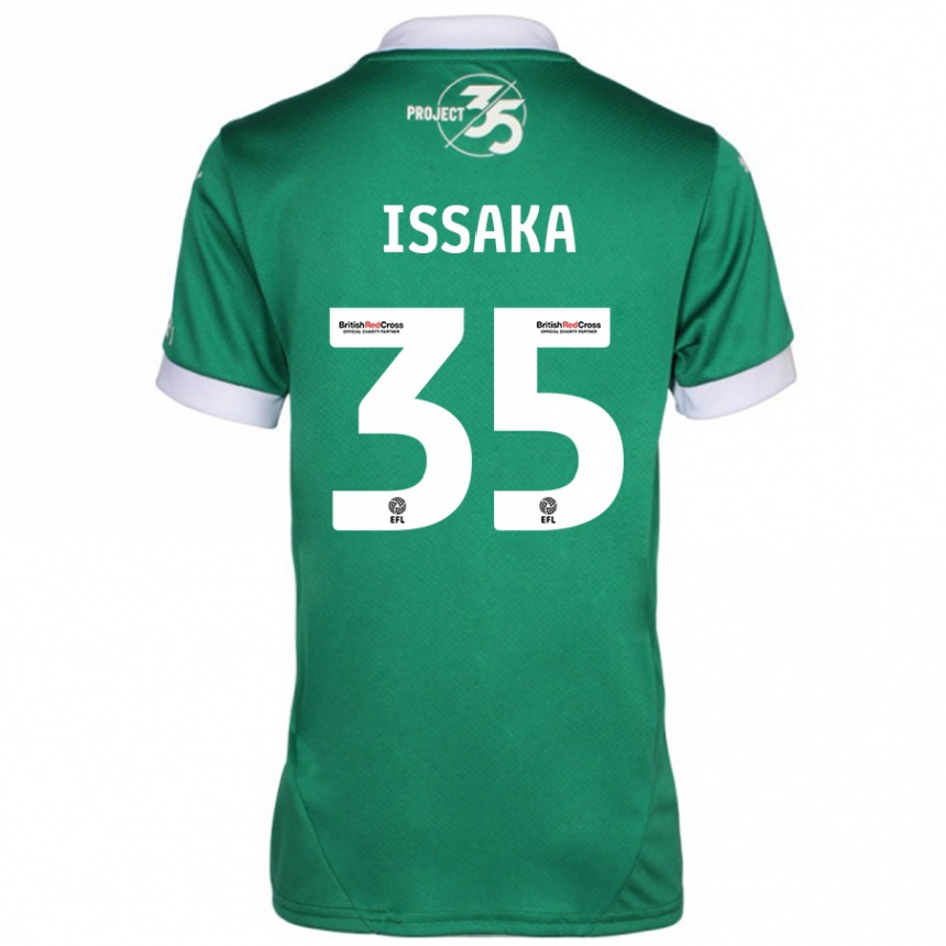 Női Labdarúgás Freddie Issaka #35 Zöld Fehér Hazai Jersey 2024/25 Mez Póló Ing