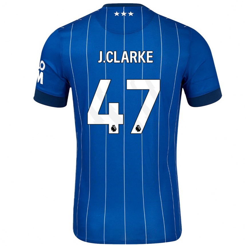 Női Labdarúgás Jack Clarke #47 Sötétkék Hazai Jersey 2024/25 Mez Póló Ing