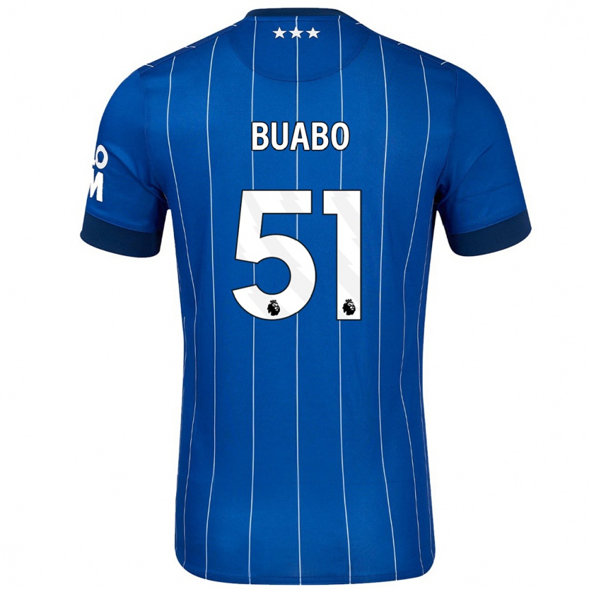 Női Labdarúgás Gerard Buabo #51 Sötétkék Hazai Jersey 2024/25 Mez Póló Ing