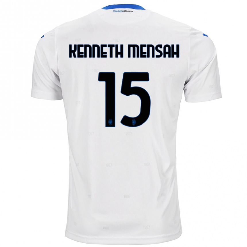 Női Labdarúgás Anthony Kenneth Mensah #15 Fehér Idegenbeli Jersey 2024/25 Mez Póló Ing